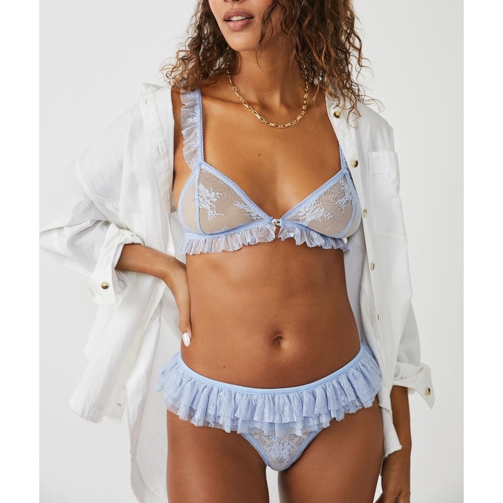 Free People Light Blue Lace Panties